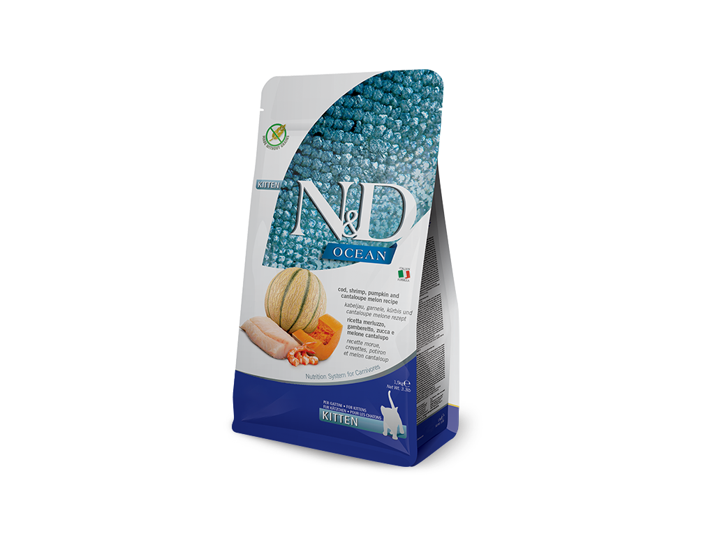 N&D OCEAN CAT Kitten Cod & Shrimp&Pumpkin&Melon 1,5kg 1 balení