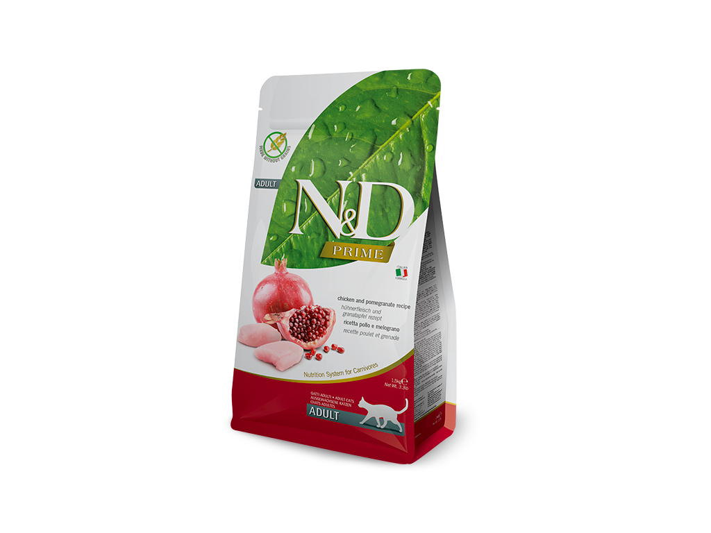 N&D PRIME CAT Neutered Chicken&Pomegranate Velikost: 1,5 kg