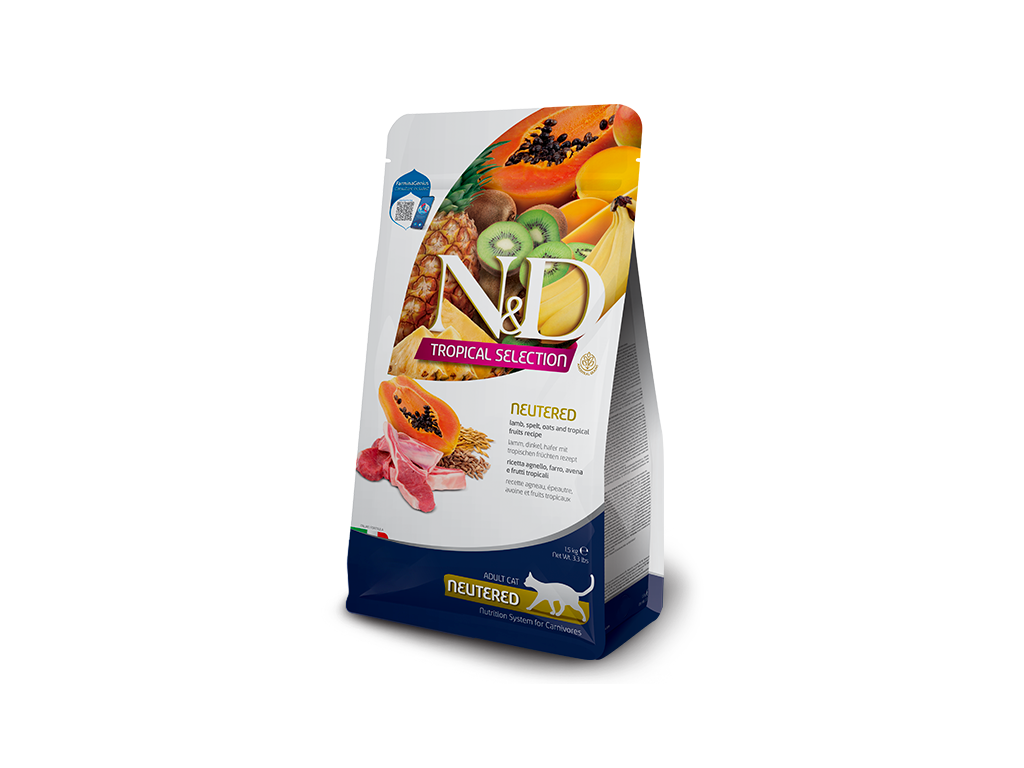 N&D TROPICAL SELECTION CAT Lamb Neutered 4+1kg 1 balení