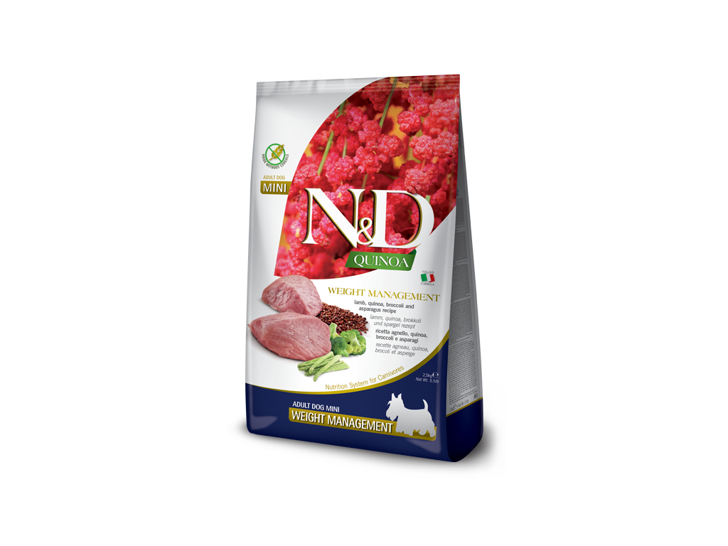 N&D Quinoa DOG Weight Management Lamb Adult Mini 2,5kg 1 balení