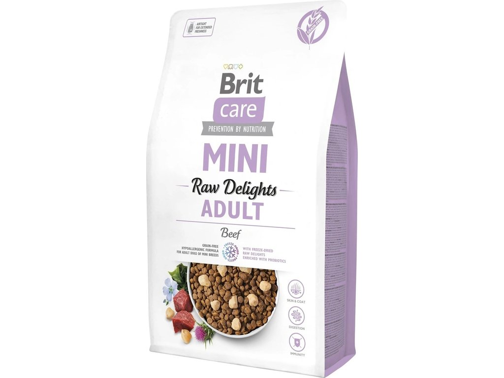 Brit Care Dog Mini FD Raw Delights Beef 2kg 1 balení