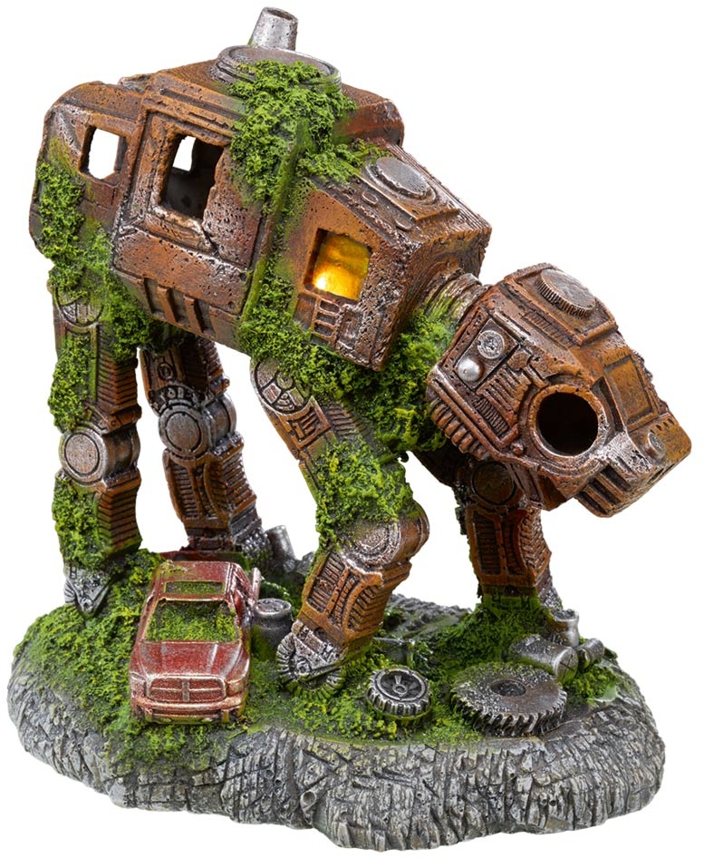 Nobby dekorace do akvária Rezavý robot s LED světlem 18,5 cm 1 balení