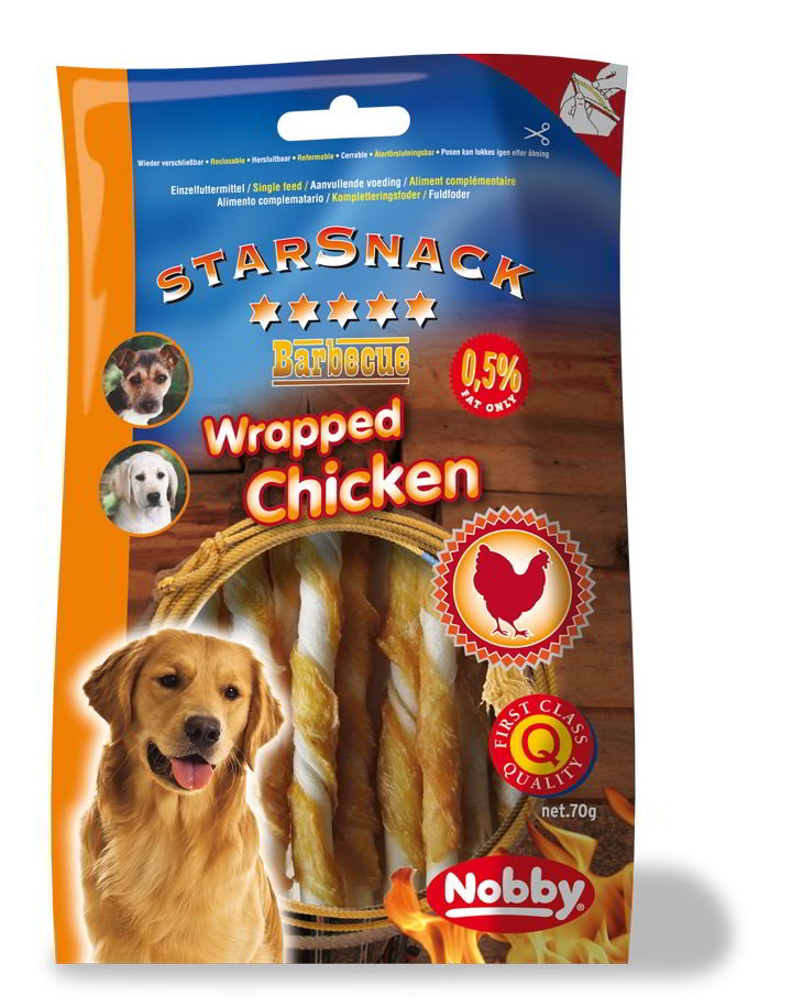Nobby StarSnack Barbecue Wrapped Chicken 70g 1 balení
