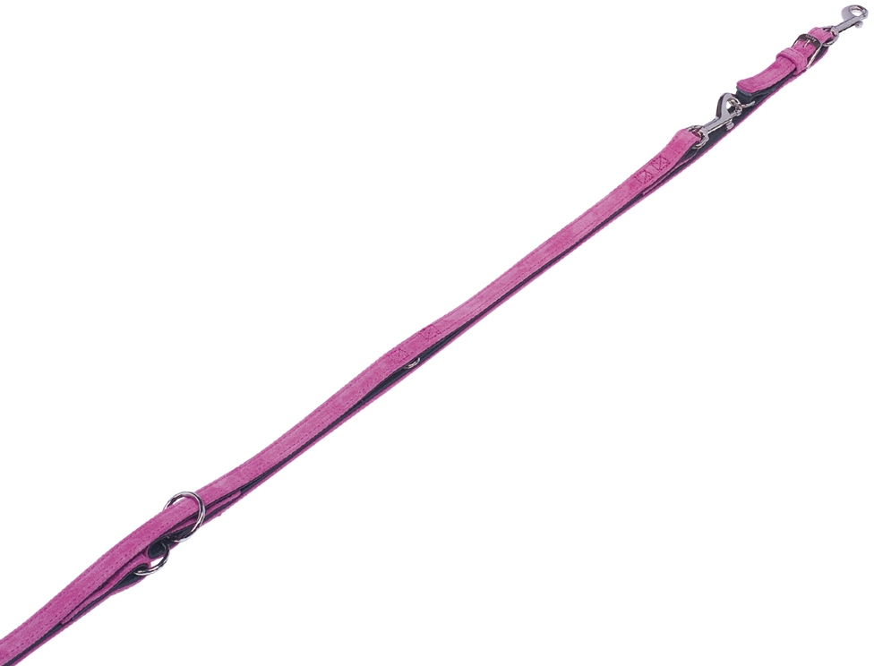 Nobby VELOURS vodítko ze semišové kůže L-XL 2 m fuchsie 1 balení