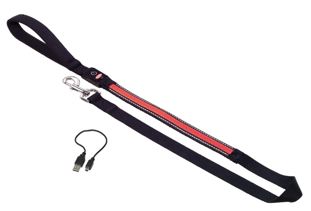 Nobby Flash Mesh svítící červené vodítko 120cm / 25mm 1 balení