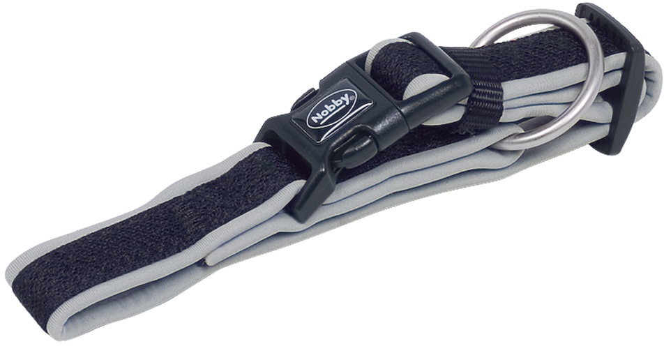Nobby MESH PRENO obojek neoprén šedý L/XL 50-65cm 1 balení
