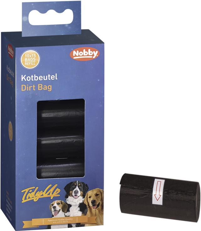 Nobby TidyUp sáčky na exkrementy černé 10 rolí 1 balení