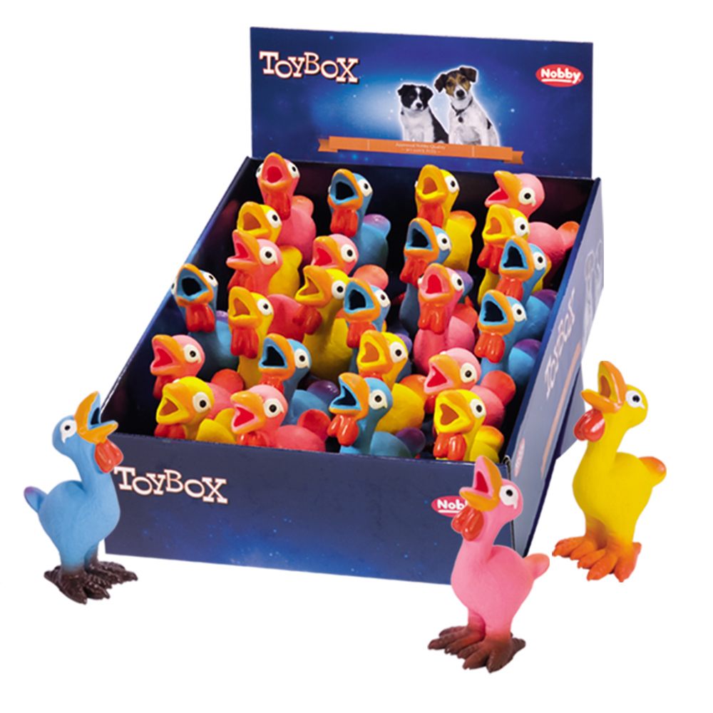 Nobby TOYBOX hračka latex kuře 24 ks / 13,5 cm 1 balení