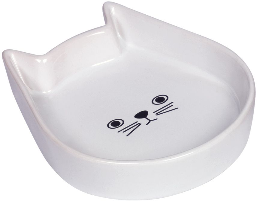 Nobby Kitty Face keramická miska pro kočku bílá 13x16x3cm 1 balení