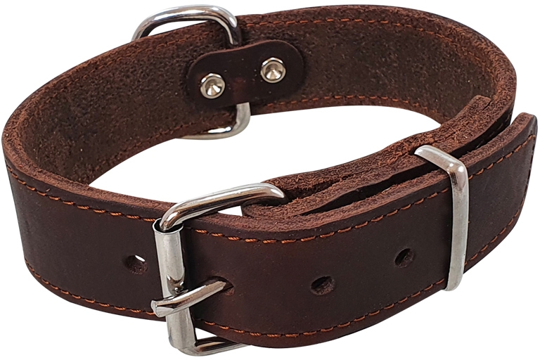 Nobby kožený extra široký obojek TABIL vel. L 34-40 cm hnědá 1 balení