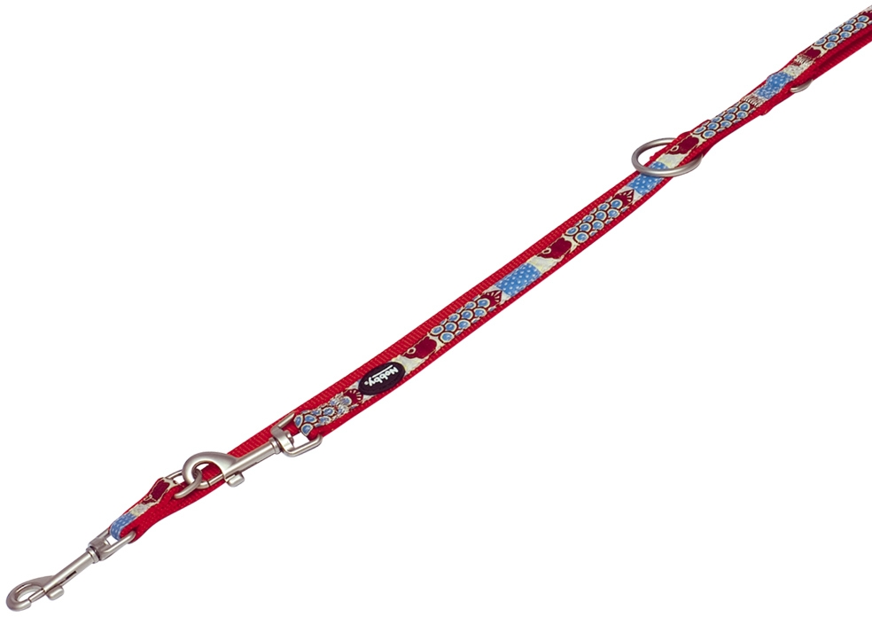 Nobby STYLE vodítko přepínací červené nylon M-L 2m 20mm 1 balení