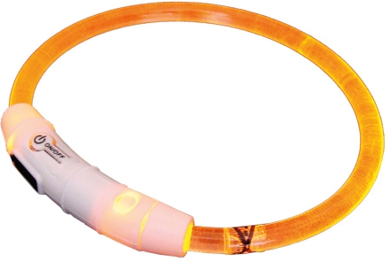 Nobby Starlight svítící obojek ABS plast oranžová 35cm 1 balení