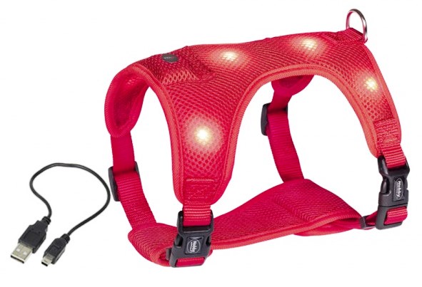 Nobby Flash Mesh LED svíticí postroj červený vel. M 1 balení