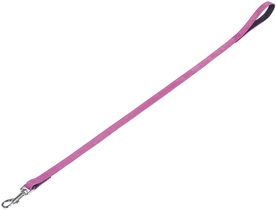 Nobby VELOURS vodítko ze semišové kůže L-XL 1 m fuchsie 1 balení