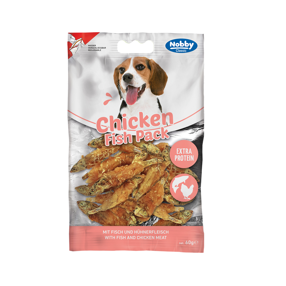 Nobby Classic Chicken Fish Pack rybičky s kuřetem 60g 1 balení