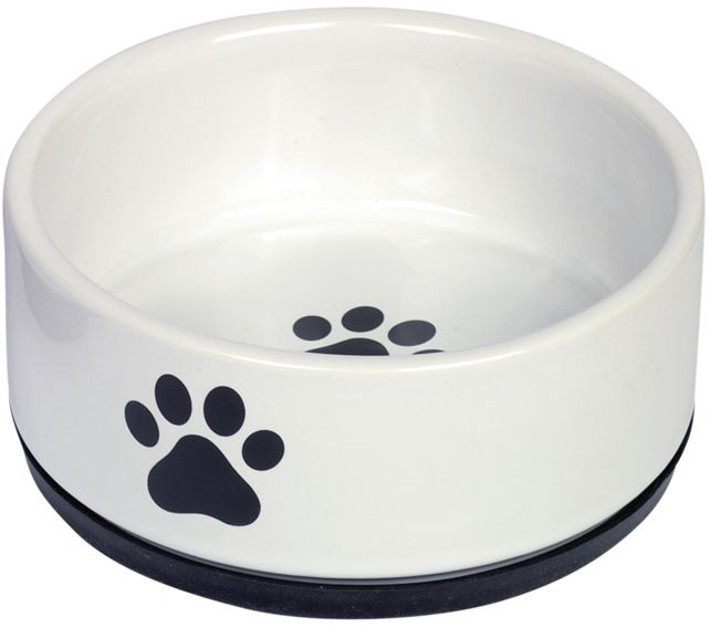 Nobby Paw keramická miska s protiskluzem bílá 14 x 6,5 cm 1 balení