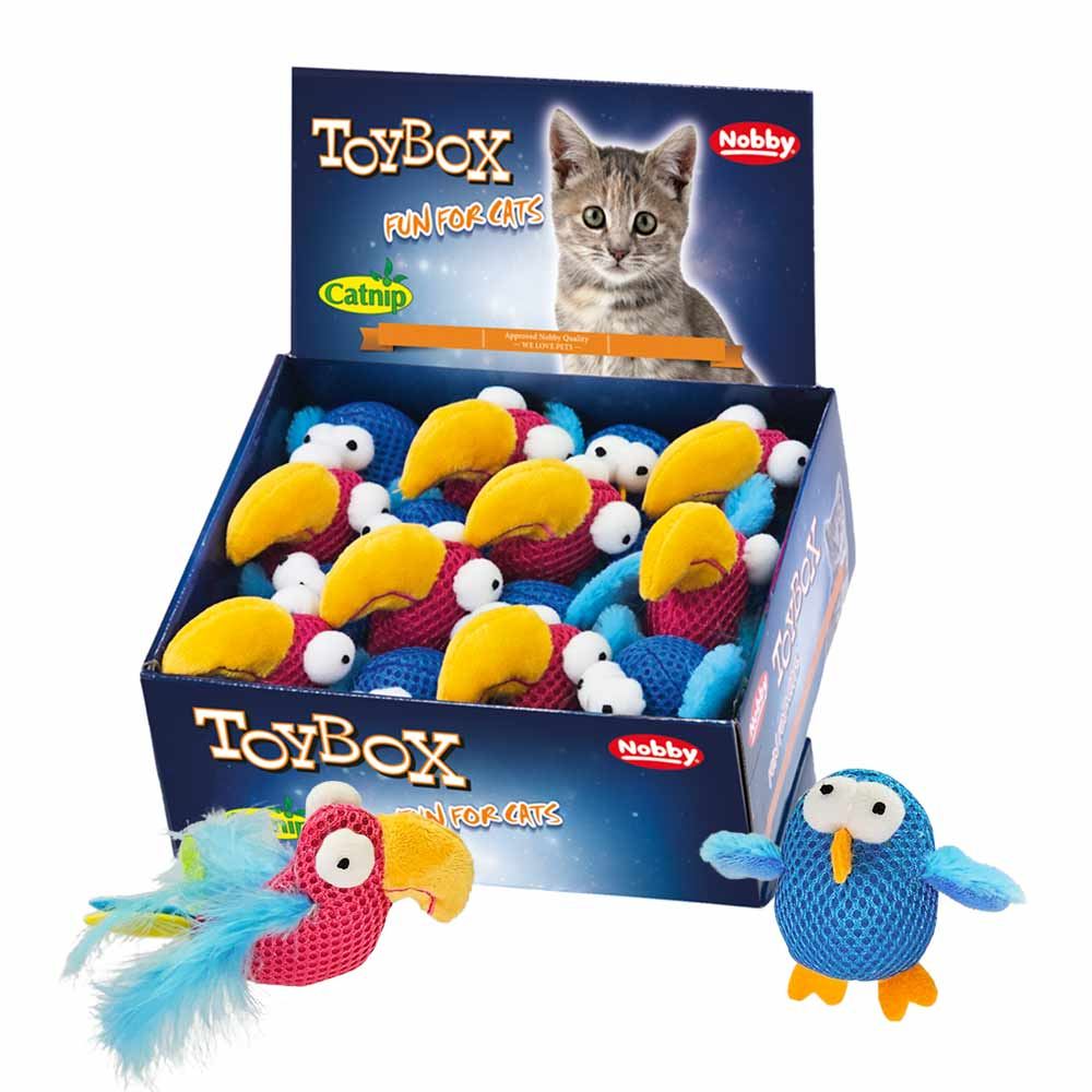 Nobby TOYBOX Cat hračka Ptáci s catnip. 16 ks / 12+18 cm 1 balení