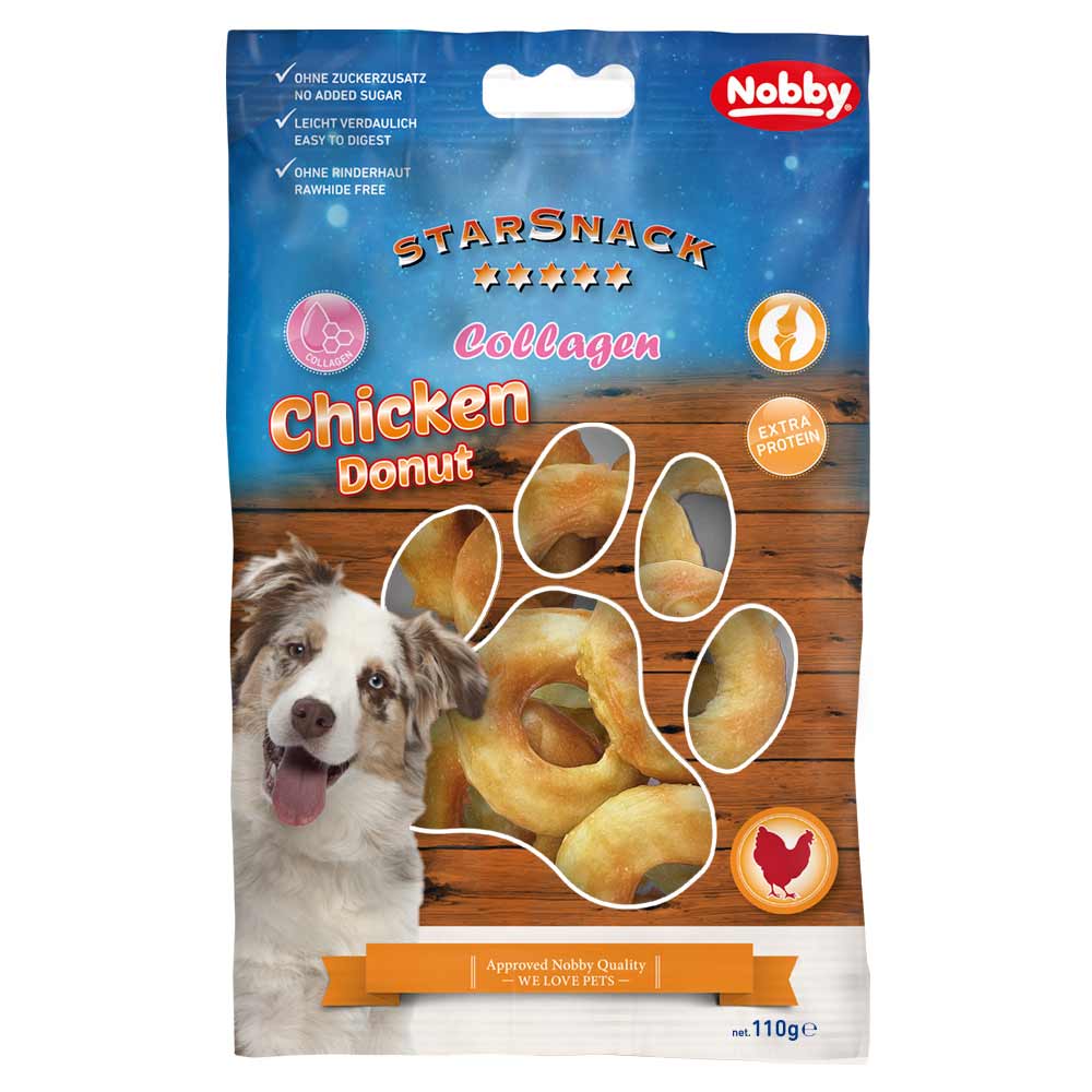 Nobby StarSnack Barbecue Chicken Donut COLLAGEN 5 cm / 110 g 1 balení