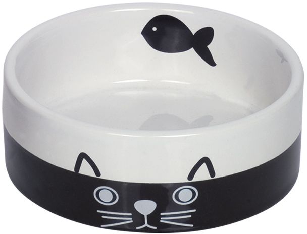 Nobby keramická miska pro kočky černobílá 12 cm 250ml 1 balení