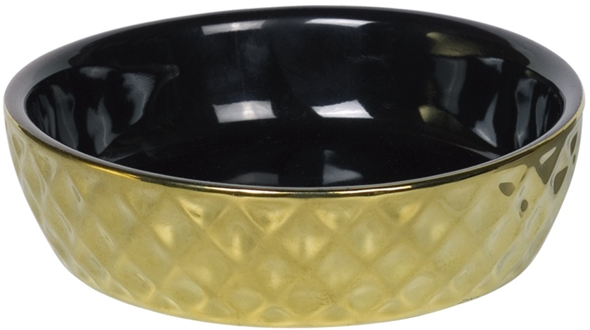 Nobby GOLD keramická miska černá se zlatým dekorem 14x4cm/0,25l 1 balení