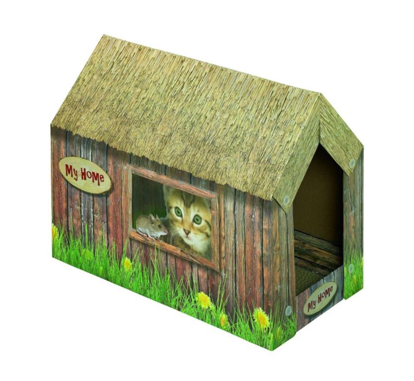 Nobby kartonový domeček pro kočky 49x26x36cm 1 balení