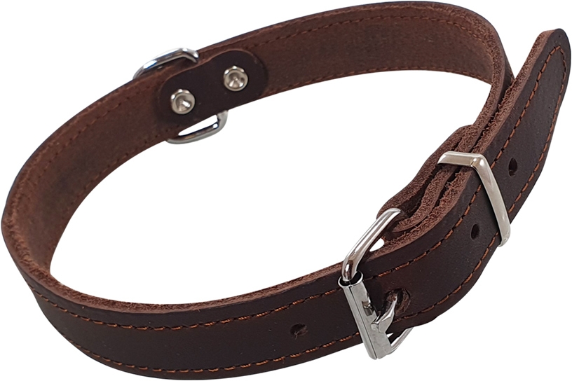 Nobby kožený obojek TABIL vel. M 38-44 cm hnědá 1 balení