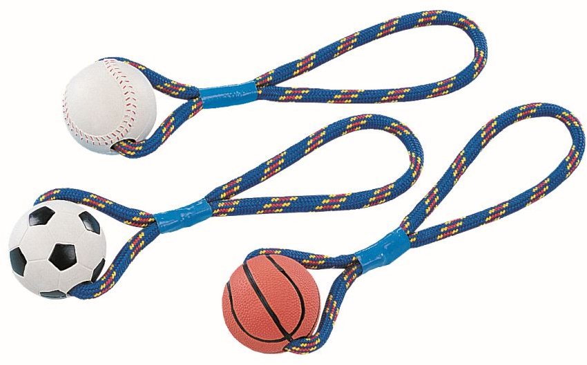 Nobby hračka silný gumový míč s lanem 300g / 8cm 1ks 1 balení