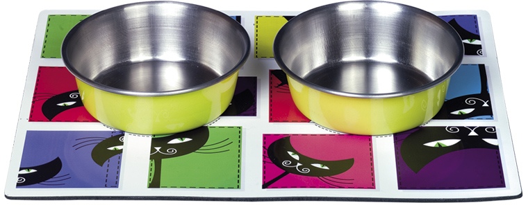 Nobby magnetická podložka Cat + 2 misky 310ml 1 balení
