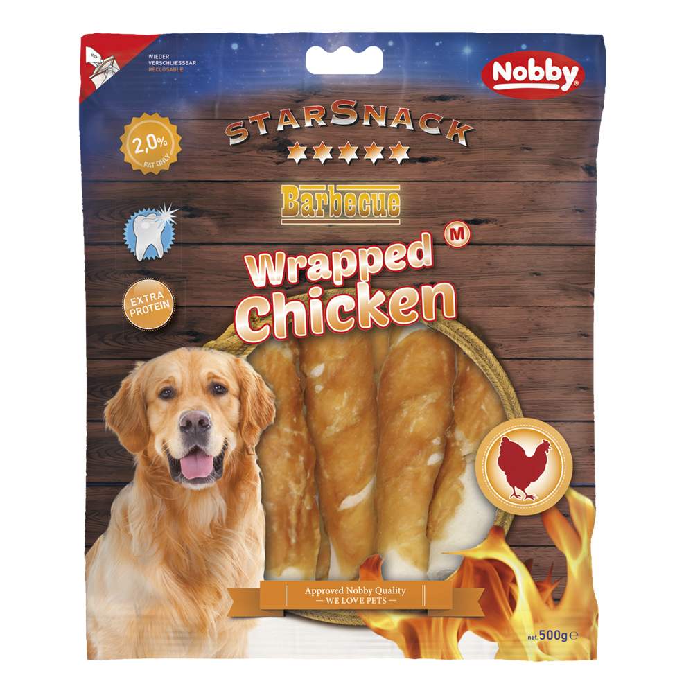 Nobby StarSnack BBQ tyčky s kuřetem M 13 cm 500 g 1 balení