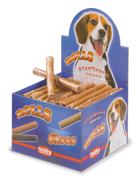 Nobby Starsnack Rolls Buvolí trubičky plněné čokoláda 50ks 1 balení