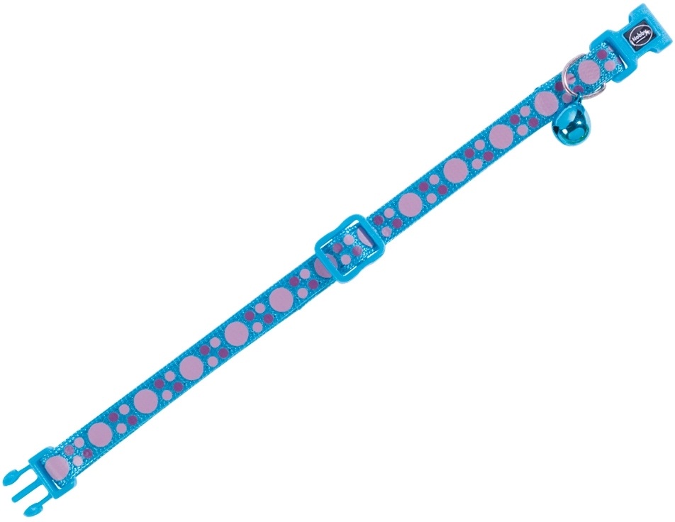 Nobby Circle Turquoise obojek s rolničkou pro kočky nachový 1ks 1 balení