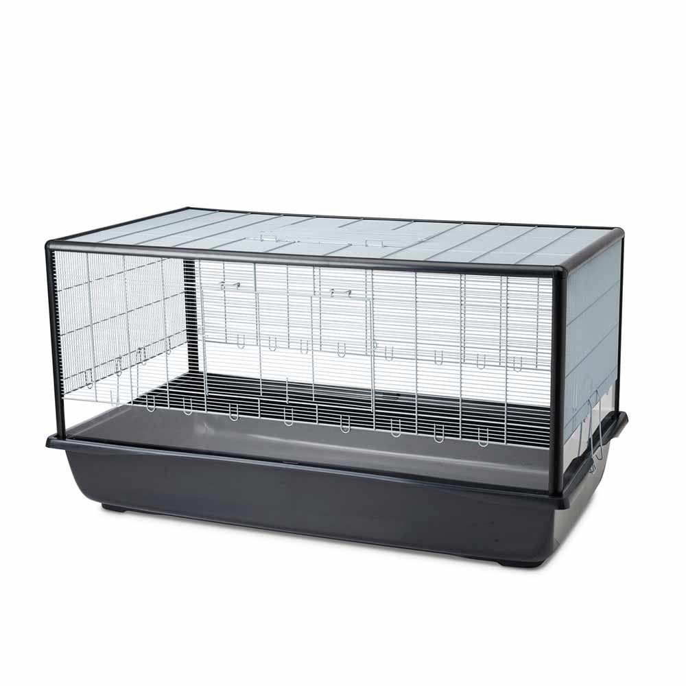 Klec pro malá zvířata AURA 120 PLEXI 118 x 64 x 62 cm silver - černá 1 balení