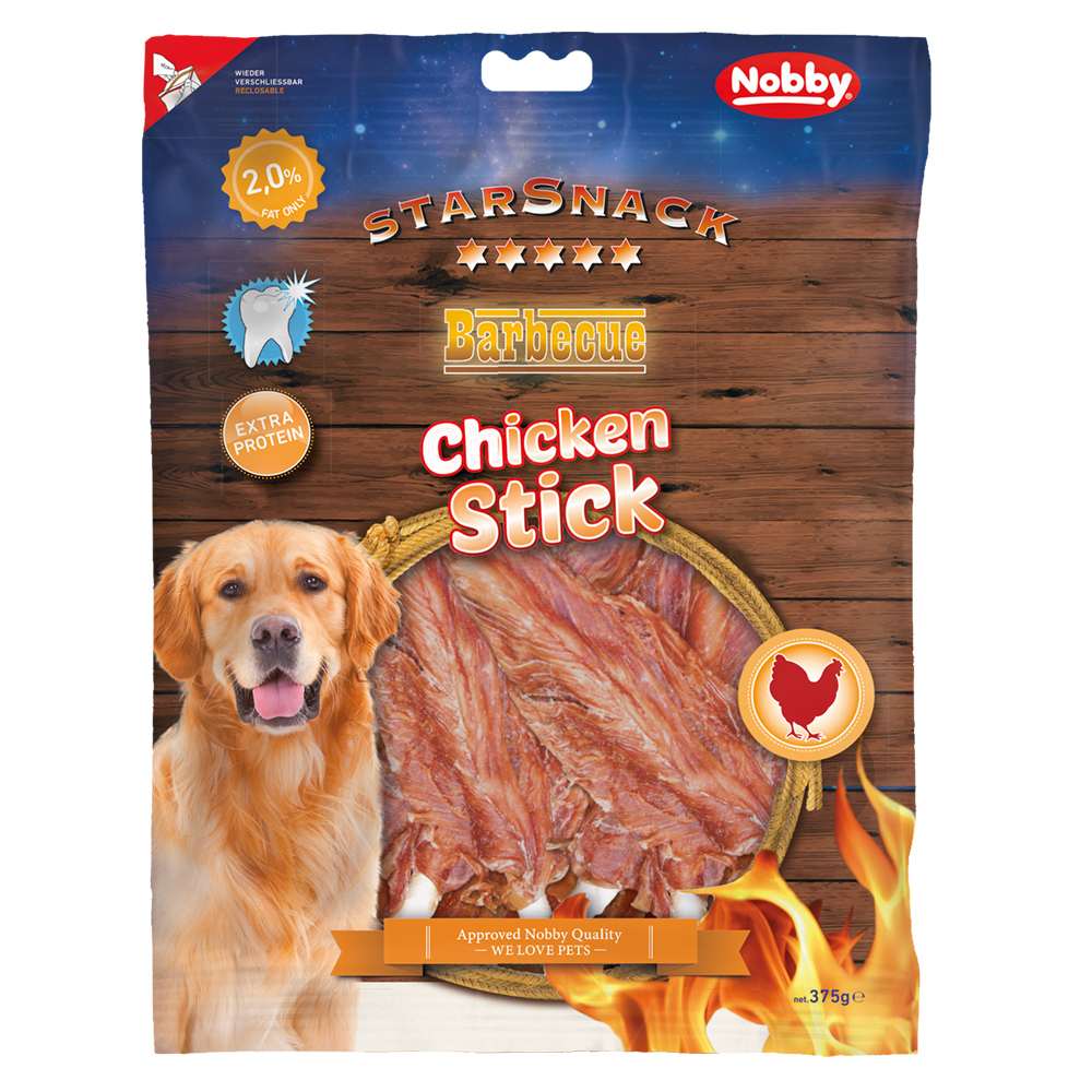 Nobby StarSnack BBQ tyčky s kuřetem 375 g 1 balení