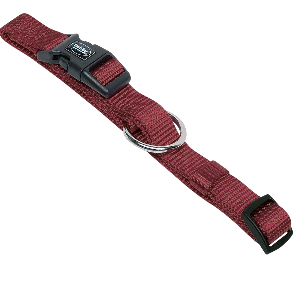 Nobby Obojek Classic, bordó, d: 30-45 cm; š: 15 mm 1 balení