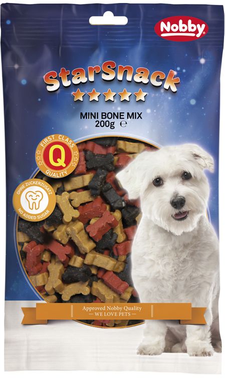 Nobby StarSnack Mini Bones Mix pamlsek kostičky 200g 1 balení