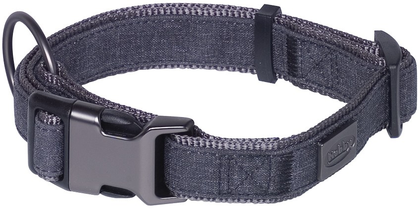 Nobby LINEN DELUXE obojek nylon černá XS-S 23-30 cm 1 balení