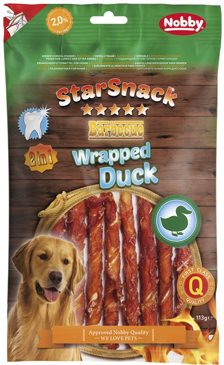 Nobby StarSnack BBQ Wrapped Duck pamlsky 113g 1 balení