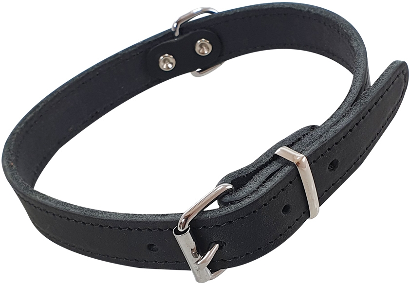 Nobby kožený obojek TABIL vel. M 38-44 cm černá 1 balení