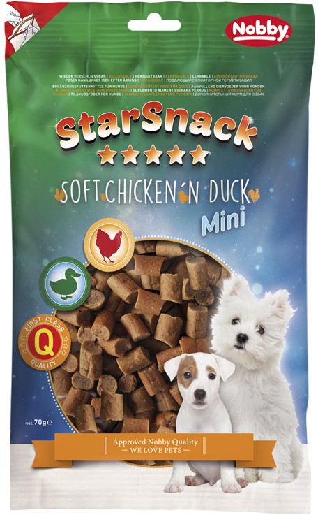Nobby StarSnack Mini pamlsek pro psa kuře+kachna 70g 1 balení