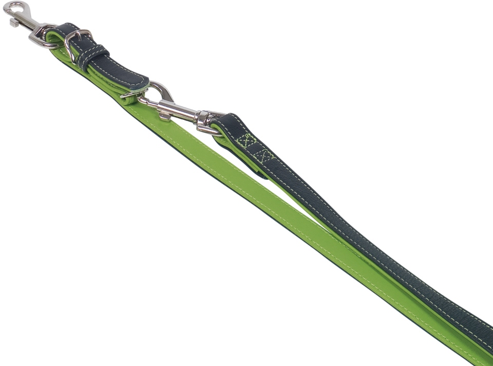 Nobby Pacific kožené vodítko zelené lemování S-M 200cm / 14mm 1 balení