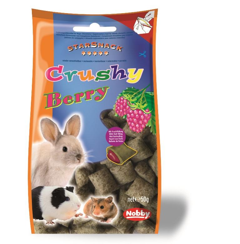 Nobby StarSnack Crushy pamlsek pro hlodavce křupavé polštářky plody 50g 1 balení