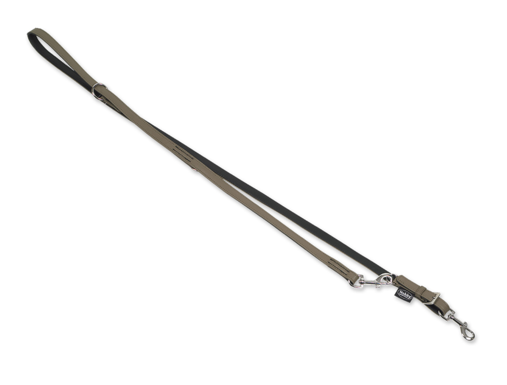Nobby SOUTH přepínací vodítko nappa kůže šedá S-M 2m 14mm 1 balení