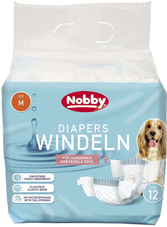Nobby papírové pleny pro feny M 32-48cm (12 ks) 1 balení