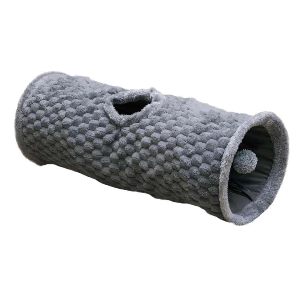Nobby plyšový tunel DIAMOND 27 x 68 cm šedá 1 balení