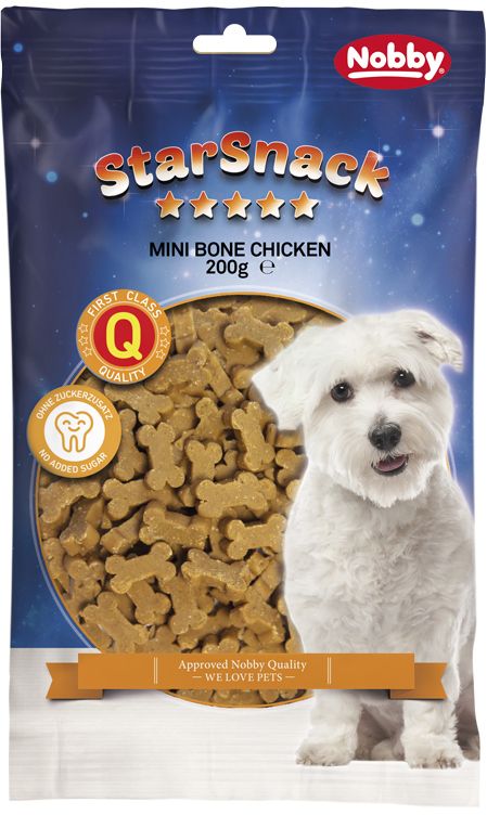 Nobby StarSnack Mini Bones kuřecí kostičky 200g 1 balení