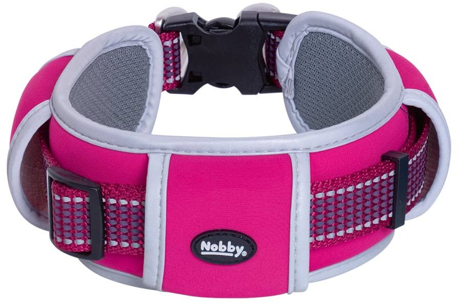 Nobby široký obojek KALEA EXTRA L-XL růžová 50-85cm 1 balení