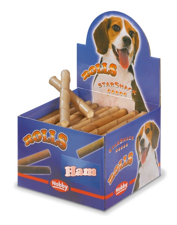 Nobby Starsnack Rolls Buvolí trubičky plněné šunka 50ks 1 balení