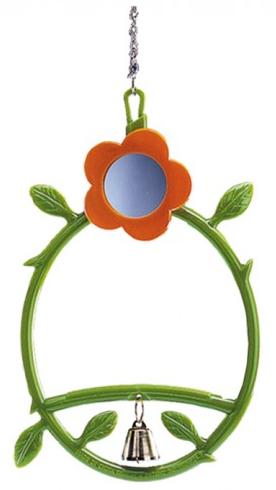 Nobby hračka pro malé papoušky houpačka, zrcátko a zvoneček 24cm 1 balení