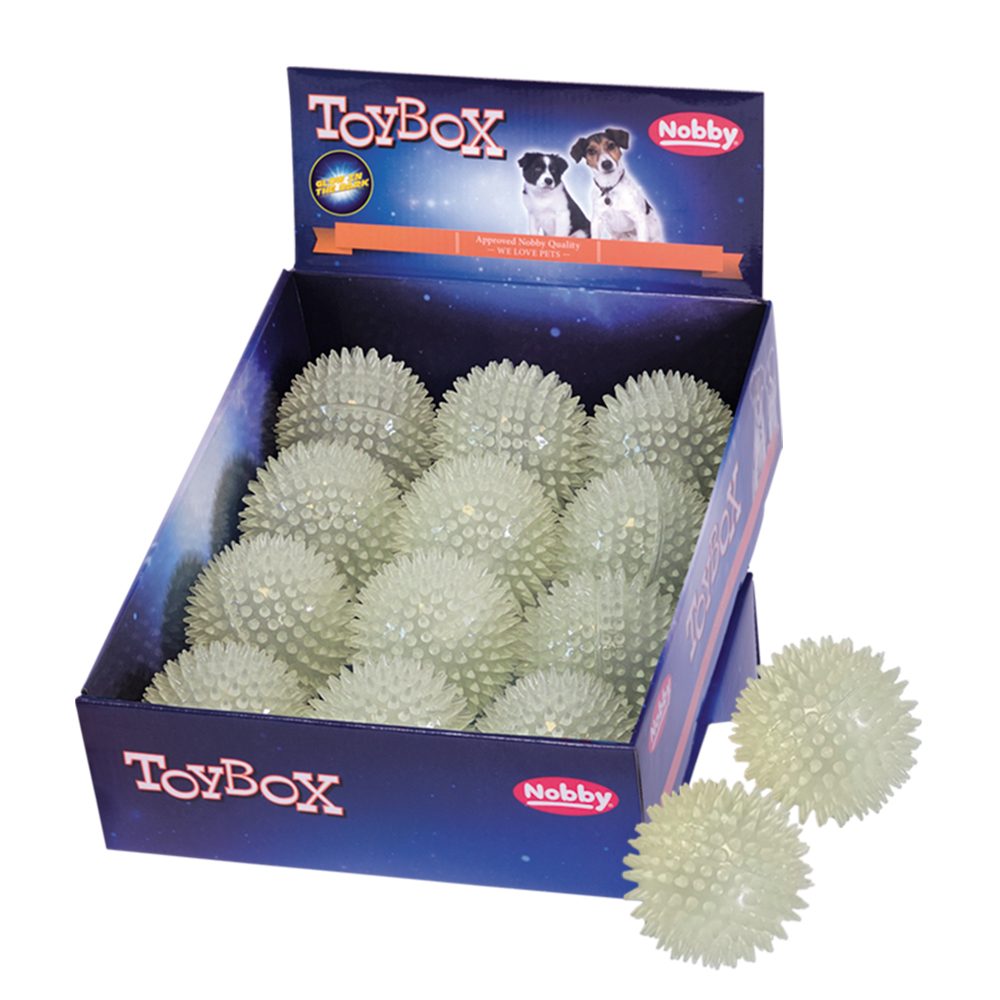 Nobby TOYBOX TPR špičatá koule svítící 9 cm 1 balení