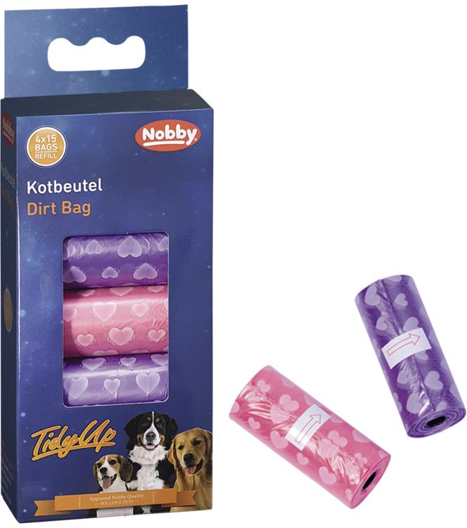 Nobby TidyUp sáčky na exkrementy barevné 4 role 1 balení